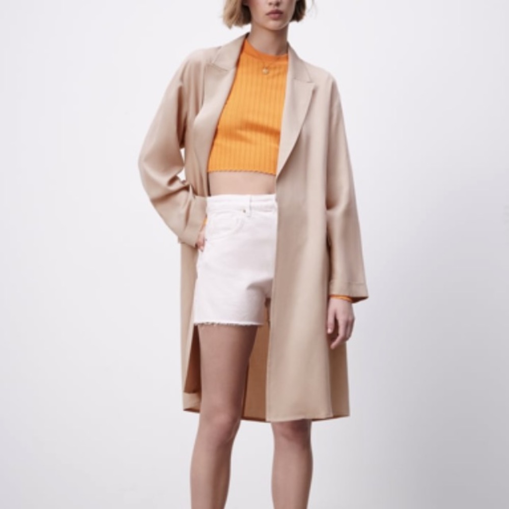 Zara beige flowy trench coat